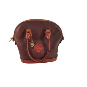 Rare Mushroom Dooney & Bourke 80’s Vintage Pebbled Leather Satchel Bag